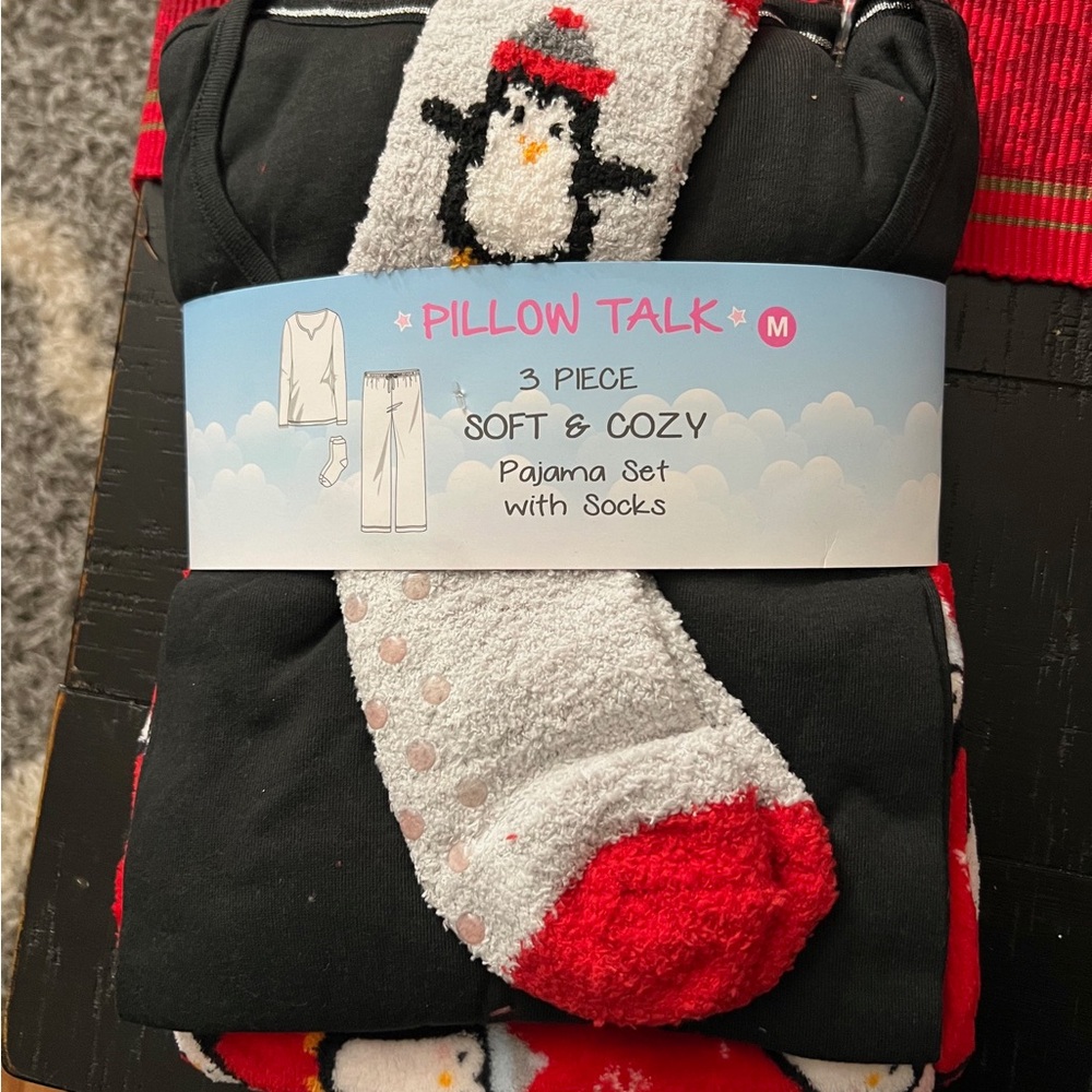 Pillow Talk Penguin Pajama Set with Socks